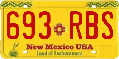 NM license plate 693RBS