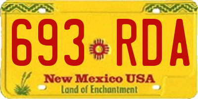 NM license plate 693RDA