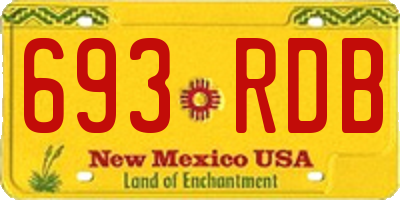 NM license plate 693RDB