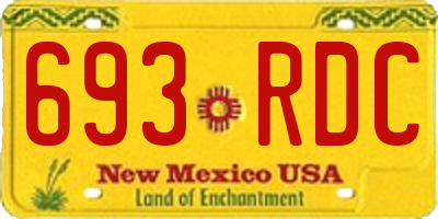 NM license plate 693RDC