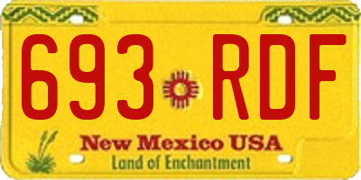 NM license plate 693RDF