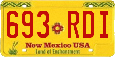 NM license plate 693RDI