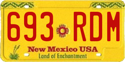 NM license plate 693RDM