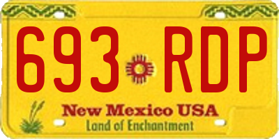 NM license plate 693RDP