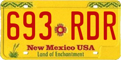 NM license plate 693RDR