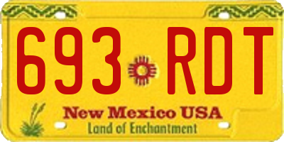 NM license plate 693RDT