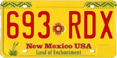 NM license plate 693RDX