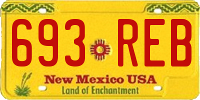 NM license plate 693REB