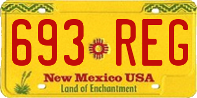 NM license plate 693REG