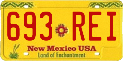 NM license plate 693REI