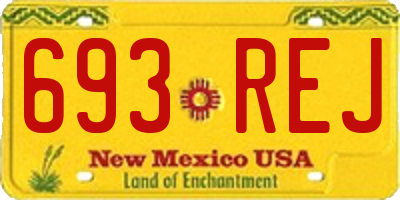 NM license plate 693REJ