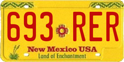 NM license plate 693RER