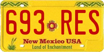 NM license plate 693RES