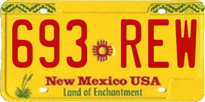 NM license plate 693REW