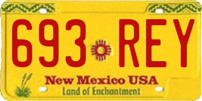 NM license plate 693REY