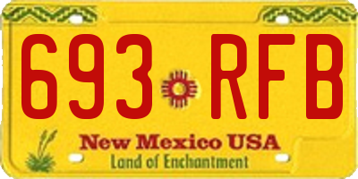 NM license plate 693RFB