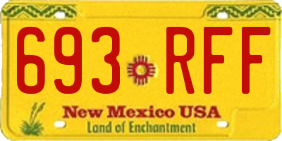 NM license plate 693RFF