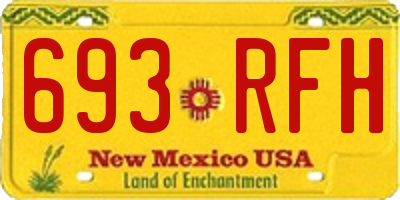 NM license plate 693RFH