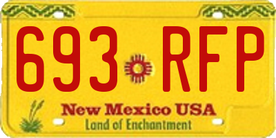 NM license plate 693RFP