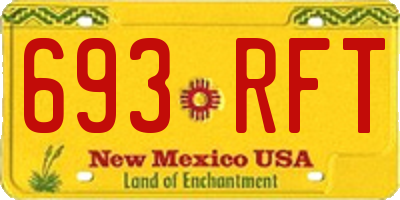 NM license plate 693RFT