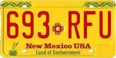 NM license plate 693RFU