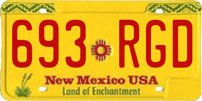 NM license plate 693RGD