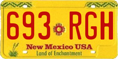 NM license plate 693RGH