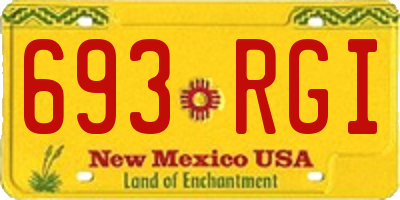 NM license plate 693RGI