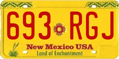 NM license plate 693RGJ