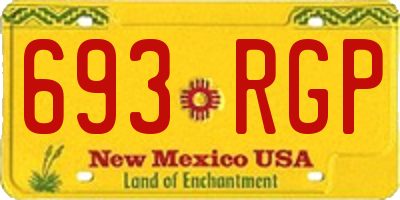 NM license plate 693RGP