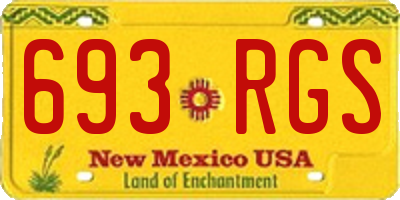NM license plate 693RGS