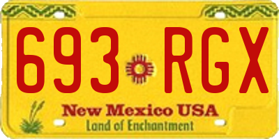 NM license plate 693RGX