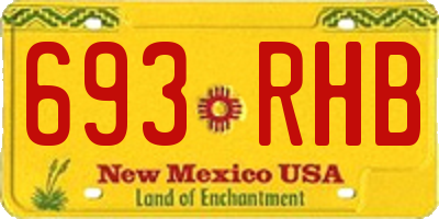 NM license plate 693RHB