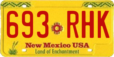 NM license plate 693RHK