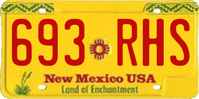 NM license plate 693RHS