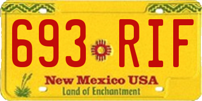 NM license plate 693RIF