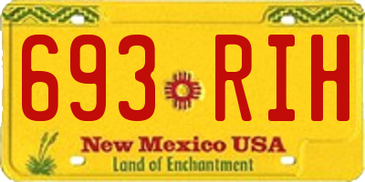 NM license plate 693RIH