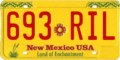 NM license plate 693RIL