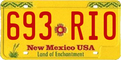 NM license plate 693RIO