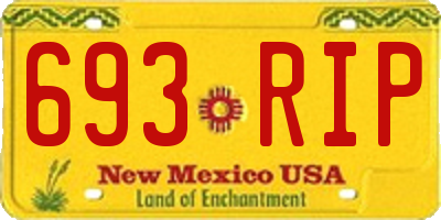 NM license plate 693RIP