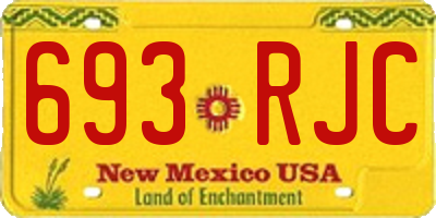 NM license plate 693RJC