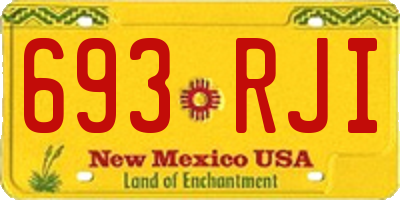 NM license plate 693RJI