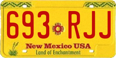 NM license plate 693RJJ
