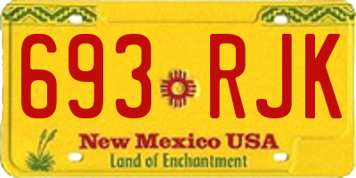 NM license plate 693RJK