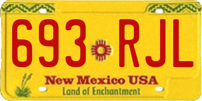 NM license plate 693RJL