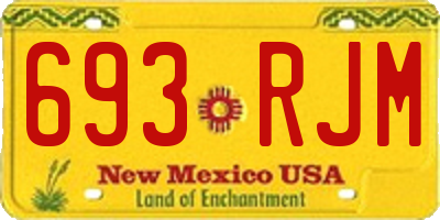 NM license plate 693RJM