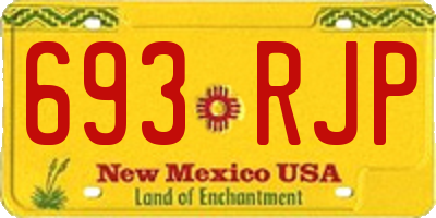 NM license plate 693RJP