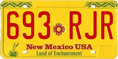 NM license plate 693RJR