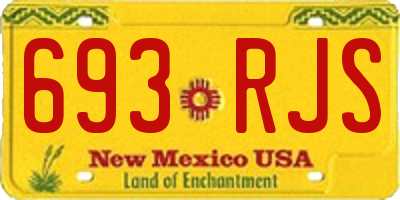 NM license plate 693RJS