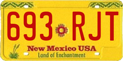 NM license plate 693RJT